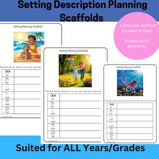Setting Description Writing Scaffold- Differentiated Writing Planner - image 3 of 4