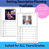 Setting Description Writing Scaffold- Differentiated Writing Planner - thumbnail 4 of 4