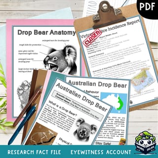 Myths & Legends: Drop Bears | writing prompts | research task | April Fool's Day - image 2 of 5