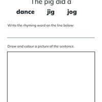 Rhyming Words: Fill-In-The-Blanks Booklet, 1st, Reading, No-prep, Printables - thumbnail 2 of 4