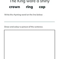 Rhyming Words: Fill-In-The-Blanks Booklet, 1st, Reading, No-prep, Printables - thumbnail 3 of 4
