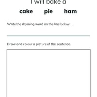 Rhyming Words: Fill-In-The-Blanks Booklet, 1st, Reading, No-prep, Printables - thumbnail 4 of 4