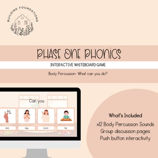 Kindy | Phase One | Intro to Body Percussion | What can you do? | IWB Lesson | Interactive - image 1 of 5