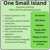 One Small Island Grammar & Writing Stage 3 NESA Unit - thumbnail 1 of 7