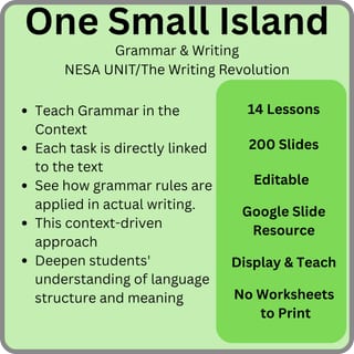 One Small Island Grammar & Writing Stage 3 NESA Unit - image 1 of 7