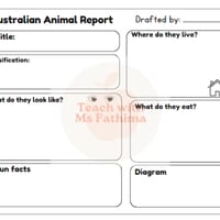 Australian Animals Information Report Fact File Template - thumbnail 3 of 3
