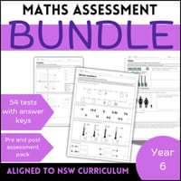 Year 6 pre and post assessment maths pack - NSW curriculum