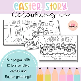 Easter Colouring in | Easter Story | Christian Easter - image 1 of 3