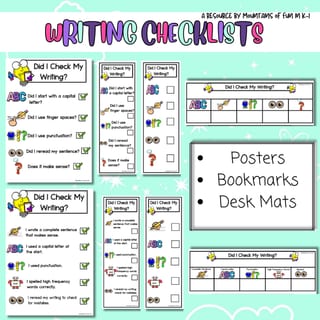 Sentence Building & Writing Checklists Bundle | Self-Editing for Lower Primary - image 6 of 8