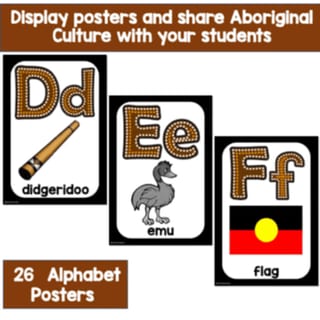 Australian Aboriginal Alphabet and Number Posters - image 2 of 5