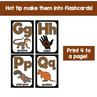 Australian Aboriginal Alphabet and Number Posters - image 4 of 5