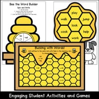 Buzzing with Verbs: Bee-Themed Suffix Games & Worksheets for -ed, -ing, -s/es - thumbnail 2 of 4