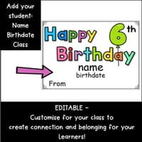 Birthday Certificates & Pencil Toppers – Editable Animal & Balloon Theme! Created by - thumbnail 3 of 4