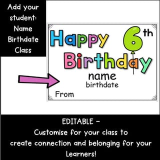 Birthday Certificates & Pencil Toppers – Editable Animal & Balloon Theme! Created by - image 3 of 4