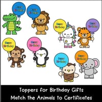 Birthday Certificates & Pencil Toppers – Editable Animal & Balloon Theme! Created by - thumbnail 4 of 4