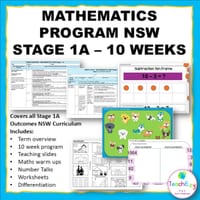 NSW Mathematics Program Stage 1A for 10 weeks everything included