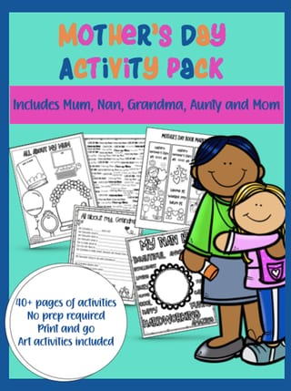 Mother's Day Activity Pack No Prep - image 1 of 7