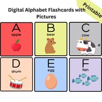 Digital Alphabet Flashcards with Pictures - thumbnail 1 of 3