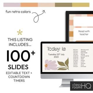 Retro SUNDAZED Daily Slides | Editable Google Slides™ & PowerPoint Templates - image 2 of 5