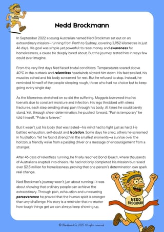 Stage 3 Reading Comprehension Pack 1 (Famous Australians) - image 4 of 7