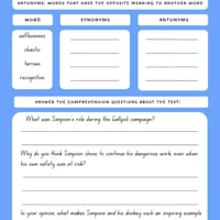 Stage 3 Reading Comprehension Pack 1 (Famous Australians) - thumbnail 7 of 7
