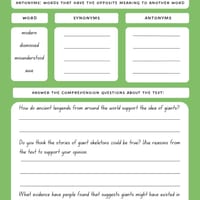 Stage 3 Reading Comprehension Pack 2 (Unexplained Mysteries) - thumbnail 5 of 7
