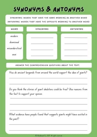 Stage 3 Reading Comprehension Pack 2 (Unexplained Mysteries) - image 5 of 7