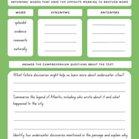 Stage 3 Reading Comprehension Pack 2 (Unexplained Mysteries) - thumbnail 7 of 7