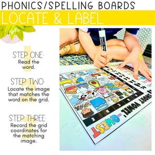 Phonics Locate & Label: Spelling Literacy Centers & Rotations I Year 1 & 2 - image 3 of 5