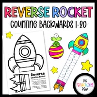 Reverse Rocket Counting Backwards from 20 Cut & Paste Activity
