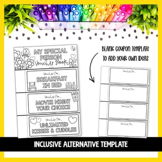 Inclusive Mother's Day Voucher/Coupon Book Craft Activity - image 3 of 4
