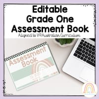 Editable Boho Assessment Record Book | Grade One | V9 Australian Curriculum - thumbnail 1 of 4