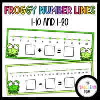 Froggy Number Lines | Full & Low-Colour Printing Options