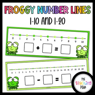 Froggy Number Lines | Full & Low-Colour Printing Options - image 1 of 4