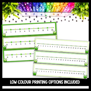 Froggy Number Lines | Full & Low-Colour Printing Options - image 2 of 4