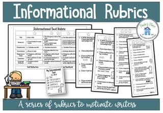 Informational Text Posters Prompts, and Rubrics - image 4 of 7