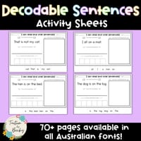 Decodable Sentences Activity Sheets