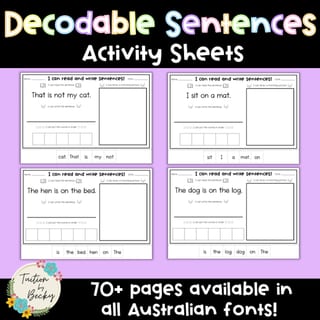 Decodable Sentences Activity Sheets - image 1 of 7