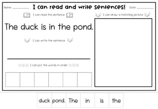 Decodable Sentences Activity Sheets - image 3 of 7