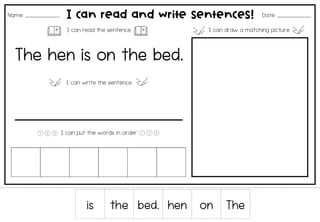 Decodable Sentences Activity Sheets - image 6 of 7
