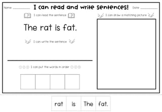 Decodable Sentences Activity Sheets - image 5 of 7