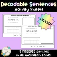 Decodable Sentences Activity Sheets - FREEBIE SAMPLER!