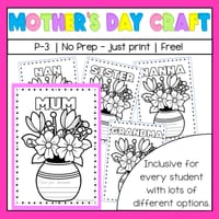 Mother's Day Craft | Flower Vase | Mum | Freebie - thumbnail 1 of 4