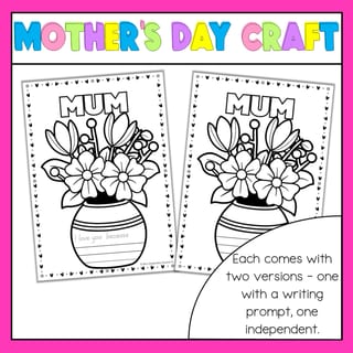 Mother's Day Craft | Flower Vase | Mum | Freebie - image 2 of 4