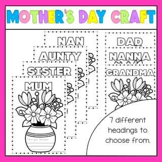 Mother's Day Craft | Flower Vase | Mum | Freebie - image 3 of 4