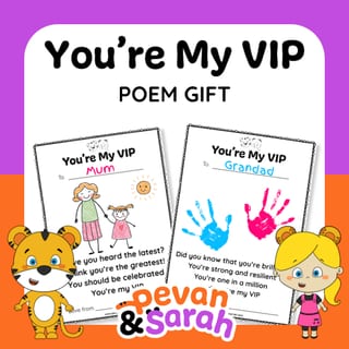 You're My VIP Poem | Easy & Meaningful Gift for Special Person, Mothers Fathers Day - image 1 of 4