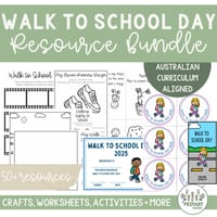 Walk to School Day Road Safety Resource Pack Australian Curriculum Aligned - Lower Primary - thumbnail 1 of 4