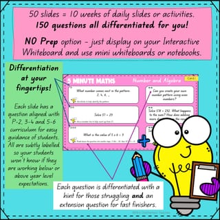 5 Minute Maths: The Ultimate No-Prep Differentiated Tasks & Warm-Ups (P-6) Australian Curriculum V9 - image 3 of 5