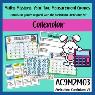 Calendar Games for Year 2 Australian Curriculum V9 - image 1 of 4