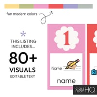 Editable Visual Instruction Posters | SPRING GARDEN Theme | Classroom Routine - thumbnail 3 of 6